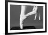 Ballerina Tying up Point Shoes-null-Framed Art Print