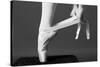 Ballerina Tying up Point Shoes-null-Stretched Canvas