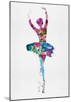 Ballerina Watercolor 1-Irina March-Mounted Poster