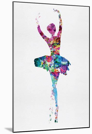 Ballerina Watercolor 1-Irina March-Mounted Poster