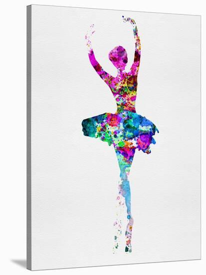 Ballerina Watercolor 1-Irina March-Stretched Canvas