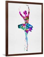 Ballerina Watercolor 1-Irina March-Framed Art Print