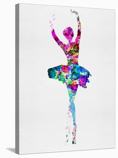 Ballerina Watercolor 1-Irina March-Stretched Canvas