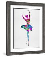 Ballerina Watercolor 1-Irina March-Framed Art Print