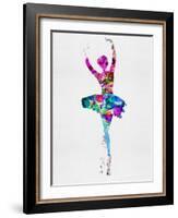 Ballerina Watercolor 1-Irina March-Framed Art Print