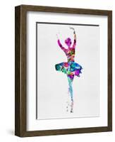 Ballerina Watercolor 1-Irina March-Framed Art Print