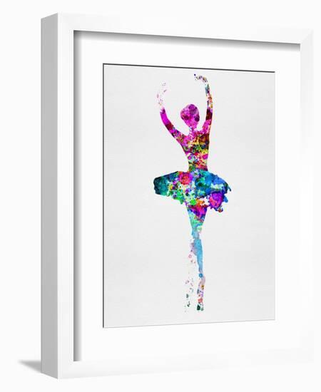 Ballerina Watercolor 1-Irina March-Framed Art Print