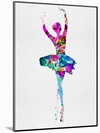 Ballerina Watercolor 1-Irina March-Mounted Art Print