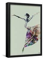 Ballerina Watercolor 3-NaxArt-Framed Poster