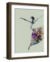 Ballerina Watercolor 3-NaxArt-Framed Art Print