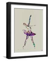 Ballerina Watercolor 4-NaxArt-Framed Art Print