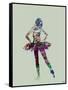 Ballerina Watercolor-NaxArt-Framed Stretched Canvas