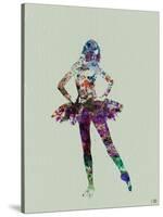 Ballerina Watercolor-NaxArt-Stretched Canvas