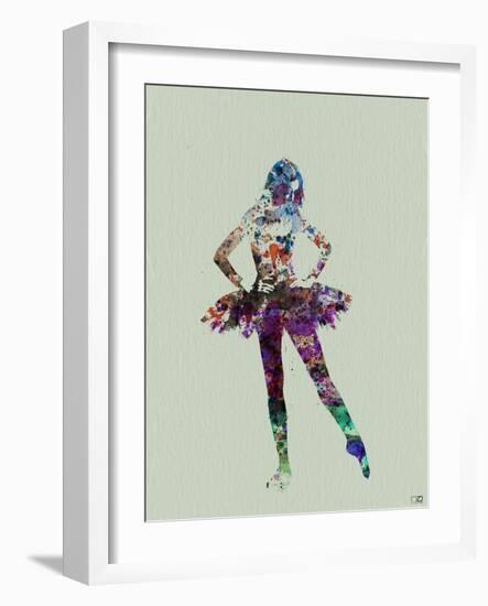 Ballerina Watercolor-NaxArt-Framed Art Print