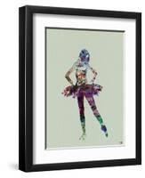 Ballerina Watercolor-NaxArt-Framed Art Print