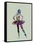 Ballerina Watercolor-NaxArt-Framed Stretched Canvas