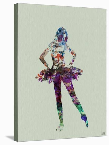 Ballerina Watercolor-NaxArt-Stretched Canvas