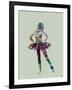 Ballerina Watercolor-NaxArt-Framed Art Print