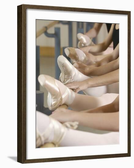 Ballerinas at the barre-Erik Isakson-Framed Photographic Print