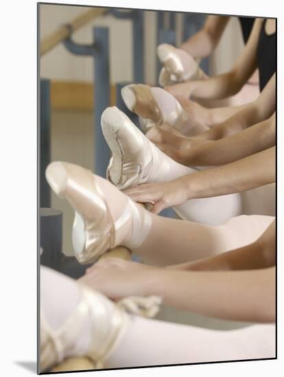 Ballerinas at the barre-Erik Isakson-Mounted Photographic Print