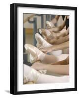 Ballerinas at the barre-Erik Isakson-Framed Photographic Print