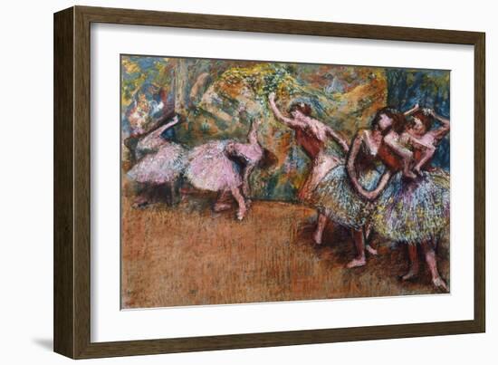 Ballerinas Dancing, c. 1870s-Edgar Degas-Framed Giclee Print