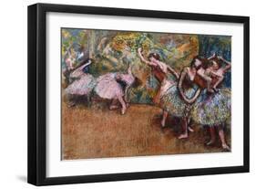 Ballerinas Dancing, c. 1870s-Edgar Degas-Framed Giclee Print