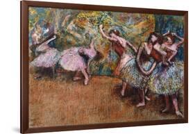 Ballerinas Dancing, c. 1870s-Edgar Degas-Framed Giclee Print