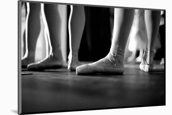 Ballerinas In Ballet Shoes-null-Mounted Premium Giclee Print