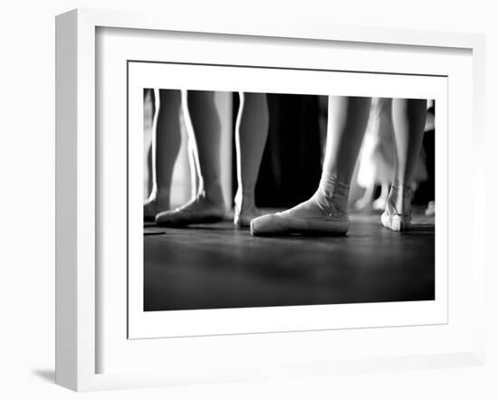 Ballerinas In Ballet Shoes-null-Framed Art Print