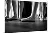 Ballerinas In Ballet Shoes-null-Mounted Art Print