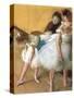 Ballerinas in Repose, 1880-Edgar Degas-Stretched Canvas