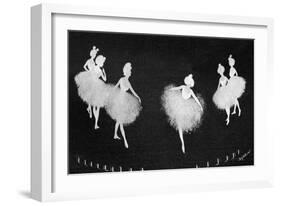 Ballerinas in Silhouette-null-Framed Art Print