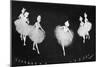 Ballerinas in Silhouette-null-Mounted Art Print