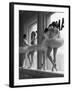 Ballerinas on Window Sill in Rehearsal Room at George Balanchine's School of American Ballet-Alfred Eisenstaedt-Framed Premium Photographic Print