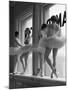 Ballerinas on Window Sill in Rehearsal Room at George Balanchine's School of American Ballet-Alfred Eisenstaedt-Mounted Premium Photographic Print