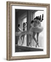 Ballerinas on Window Sill in Rehearsal Room at George Balanchine's School of American Ballet-Alfred Eisenstaedt-Framed Photographic Print