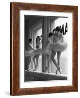 Ballerinas on Window Sill in Rehearsal Room at George Balanchine's School of American Ballet-Alfred Eisenstaedt-Framed Photographic Print