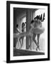 Ballerinas on Window Sill in Rehearsal Room at George Balanchine's School of American Ballet-Alfred Eisenstaedt-Framed Photographic Print