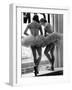 Ballerinas on Window Sill in Rehearsal Room at George Balanchine's School of American Ballet-Alfred Eisenstaedt-Framed Premium Photographic Print