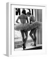 Ballerinas on Window Sill in Rehearsal Room at George Balanchine's School of American Ballet-Alfred Eisenstaedt-Framed Photographic Print