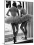 Ballerinas on Window Sill in Rehearsal Room at George Balanchine's School of American Ballet-Alfred Eisenstaedt-Mounted Photographic Print