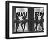 Ballerinas Standing on Window Sill in Rehearsal Room, George Balanchine's School of American Ballet-Alfred Eisenstaedt-Framed Premium Photographic Print