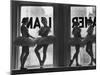 Ballerinas Standing on Window Sill in Rehearsal Room, George Balanchine's School of American Ballet-Alfred Eisenstaedt-Mounted Premium Photographic Print