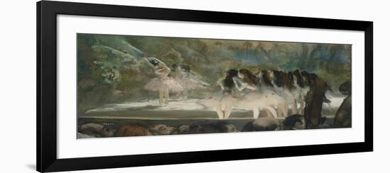 Ballet at the Paris Opéra, 1877-Edgar Degas-Framed Giclee Print