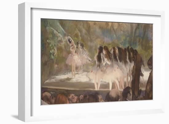 Ballet at the Paris Opera, 1877-Edgar Degas-Framed Premium Giclee Print