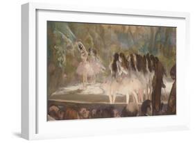 Ballet at the Paris Opera, 1877-Edgar Degas-Framed Premium Giclee Print