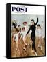 "Ballet Class" Saturday Evening Post Cover, November 3, 1956-George Hughes-Framed Stretched Canvas