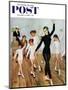 "Ballet Class" Saturday Evening Post Cover, November 3, 1956-George Hughes-Mounted Giclee Print