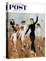"Ballet Class" Saturday Evening Post Cover, November 3, 1956-George Hughes-Stretched Canvas